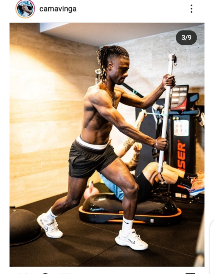 Real Madrid star Eduardo Camavinga shares snaps of himself working out at  gym as he displayed his muscular body figure - Report Minds